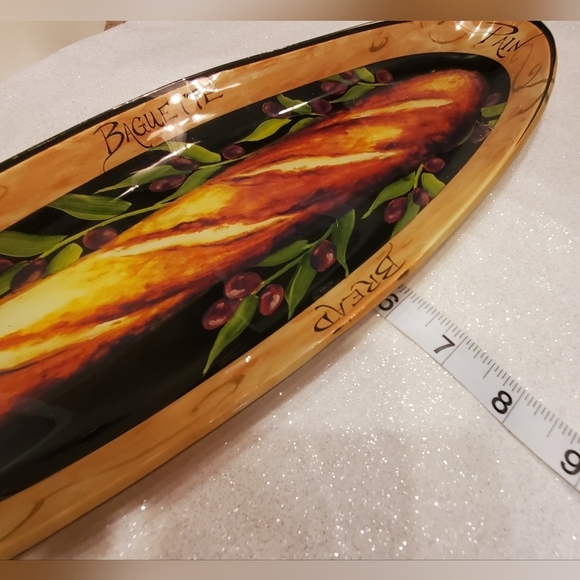 glass Baguette Bread Tray Panna - Picture 4 of 5